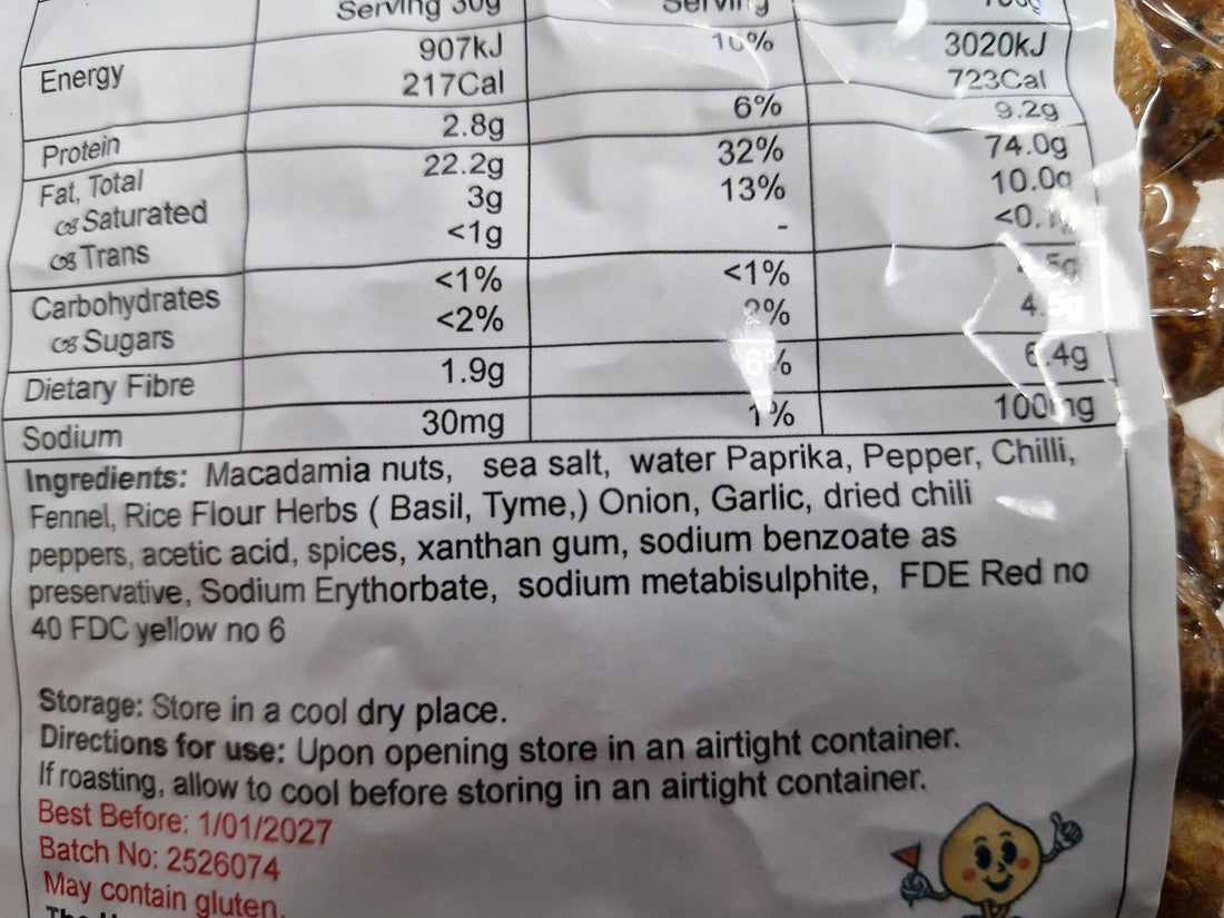 South Western Chilli Flavored Macadamias 300g